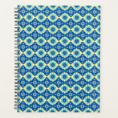 Decoratief Retro Geometrisch Bloemenpatroon Planner (Voorkant)
