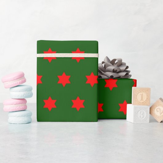 Decoratief Retro kerstpatroon Cadeaupapier (Baby Shower)