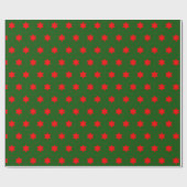 Decoratief Retro kerstpatroon Cadeaupapier (Vlak)