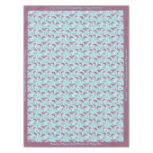 Decoratief Retro Roze Flamingos Tropisch Exotisch Tafelkleed (Voorkant)