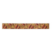  decoratief rood en goud Egyptisch patroon Satijnen Lint (Voorkant)