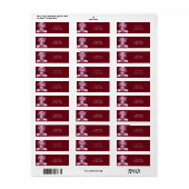 Decoratief rood groen feest retouradres etiket (Full Sheet)