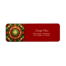 Decoratief Rood Groen Feestelijk Retouradres