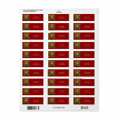 Decoratief Rood Groen Feestelijk Retouradres Etiket (Full Sheet)