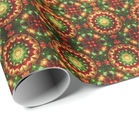 Decoratief rood groen kerstpapier cadeaupapier (Rol Hoek)