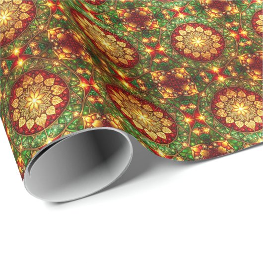 Decoratief rood groen kerstpapier cadeaupapier (Rol Hoek)
