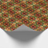 Decoratief rood groen kerstpapier cadeaupapier (Hoek)