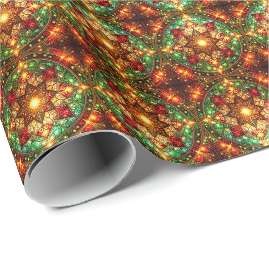 Decoratief rood groen kerstpapier cadeaupapier (Rol Hoek)