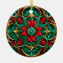 Decoratief rood groen vakantie Ornament