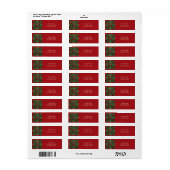 Decoratief rood groen vakantie retouradres etiket (Full Sheet)
