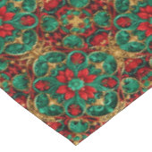 Decoratief rood groen vakantie tafelkleed (Gekanteld)