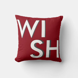 Decoratief Rood & Wit Wish &Joy Kerstmis Kussen