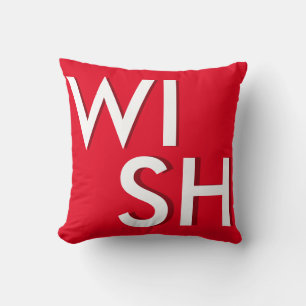 Decoratief Rood & Wit Wish &Joy Kerstmis Kussen