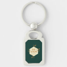 Decoratief roomkleurig zeshoekig logo op een donke