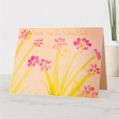 Decoratief roze en groen kaart (Voorkant)