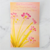 Decoratief roze en groen kaart (Binnen)