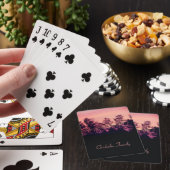 Decoratief roze en Paars landschap Pokerkaarten (Insitu)