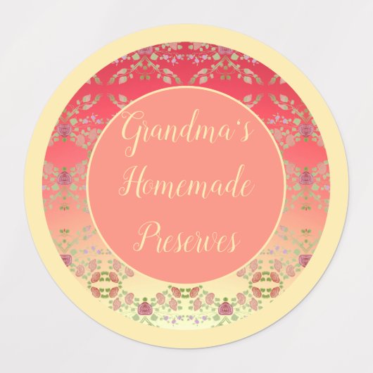 Decoratief roze Floral Labels (Design 2)