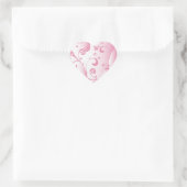 Decoratief roze hart - ticker sticker (Tas)