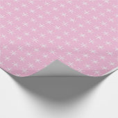 Decoratief roze kerstboomschildertje cadeaupapier (Hoek)