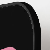 Decoratief roze monogram B met roze bloemen Pickleball Paddle (Links Detail)