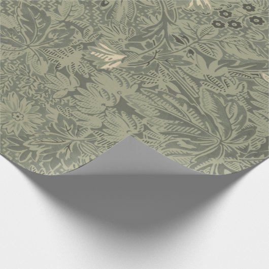  decoratief rustiek botanisch patroon cadeaupapier (Hoek)