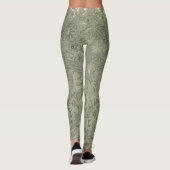  decoratief rustiek botanisch patroon leggings (Achterkant)