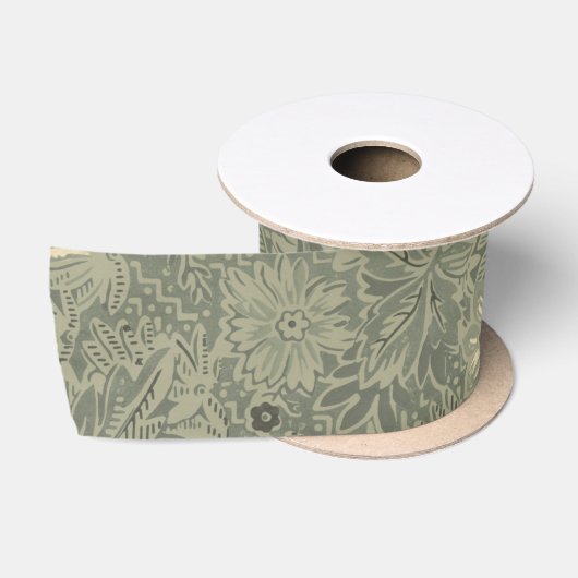  decoratief rustiek botanisch patroon satijnen lint (Spoel)