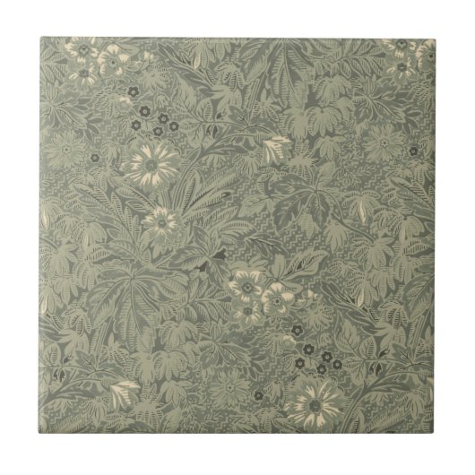  decoratief rustiek botanisch patroon tegeltje (Voorkant)