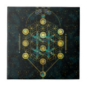 Decoratief Sacred Geometry-symbool Tegeltje (Voorkant)