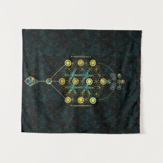 Decoratief Sacred Geometry-symbool Wandkleed (Voorkant (horizontaal))