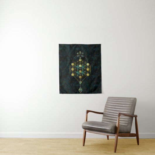 Decoratief Sacred Geometry-symbool Wandkleed (In situ)