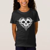 Decoratief schedel Hart T-shirt (Voorkant)