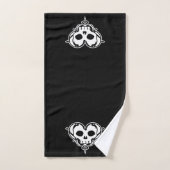 Decoratief schedel Heart Bad Handdoek (Handdoek)