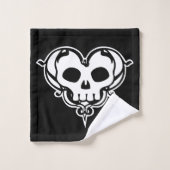 Decoratief schedel Heart Bad Handdoek (Wasdoekje)