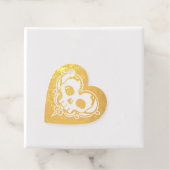 Decoratief schedel Heart Bedankjes Labels (Met doos)