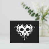 Decoratief schedel Heart Briefkaart (Staand voorkant)