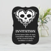 Decoratief schedel Heart Kaart (Staand voorkant)
