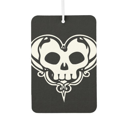 Decoratief schedel Heart Luchtverfrisser (Voorkant)