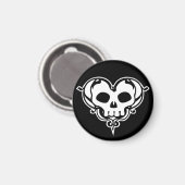 Decoratief schedel Heart Magneet (Voorkant / Achterkant)