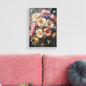 Decoratief schilderij (Fleurs De Grace) Canvas Afdruk (Insitu (Woonkamer))