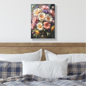 Decoratief schilderij (Fleurs De Grace) Canvas Afdruk (Insitu (Slaapkamer))