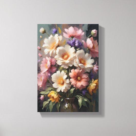 Decoratief schilderij (Fleurs De Grace) Canvas Afdruk (Voorkant)