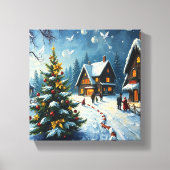 Decoratief schilderij (kerstgeest) canvas afdruk (Voorkant)