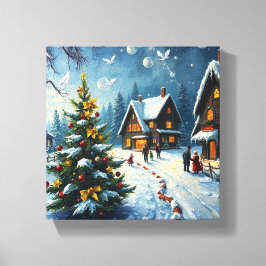 Decoratief schilderij (kerstgeest) canvas afdruk