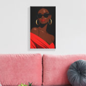 Decoratief Schilderij (Rode Bloem) Moderne Kunst S Canvas Afdruk (Insitu (Woonkamer))