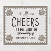  decoratief script bruiloft bier Label Etiket (Enkel label)