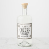 decoratief script bruiloft likeur Label Likeurfles Etiket (Voorkant)