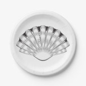 Decoratief Seashell Papieren Bordje (Voorkant)