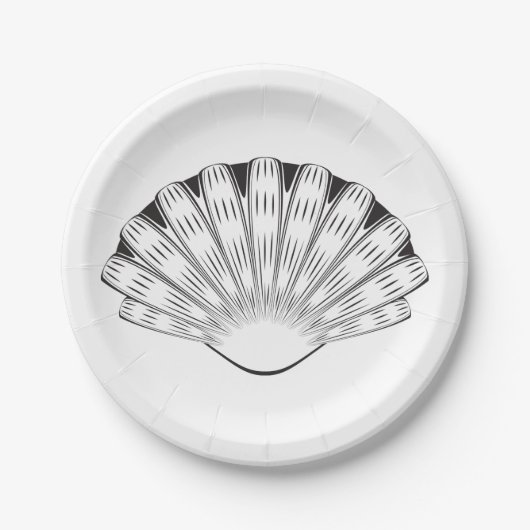 Decoratief Seashell Papieren Bordje (Voorkant)